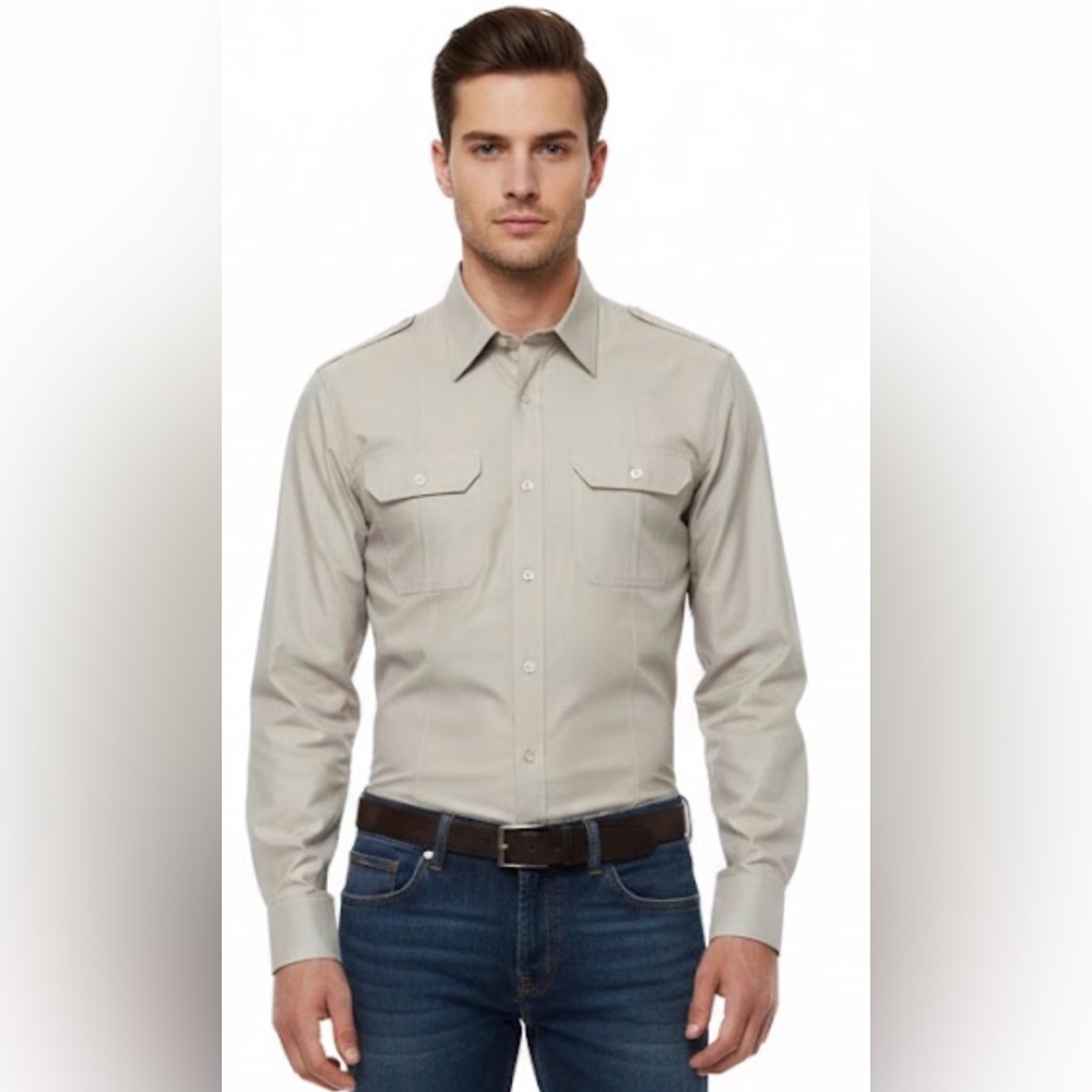 Banana Republic Heritage Men's Beige Button Down Shirt